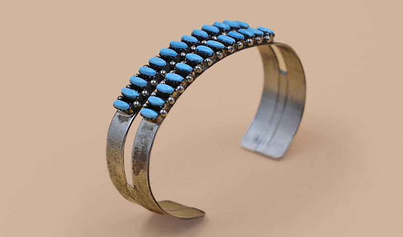 Vintage Petit Point Double Row Cuff