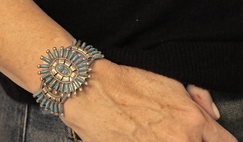 Vintage Traditional Petit Point Cuff