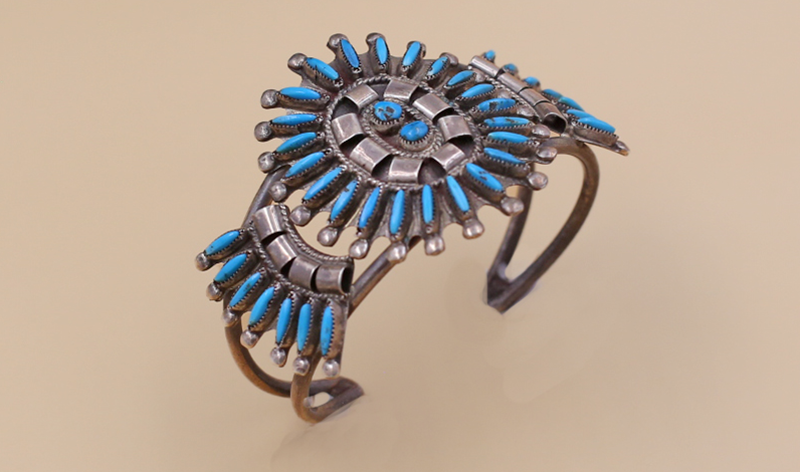 Vintage Traditional Petit Point Cuff