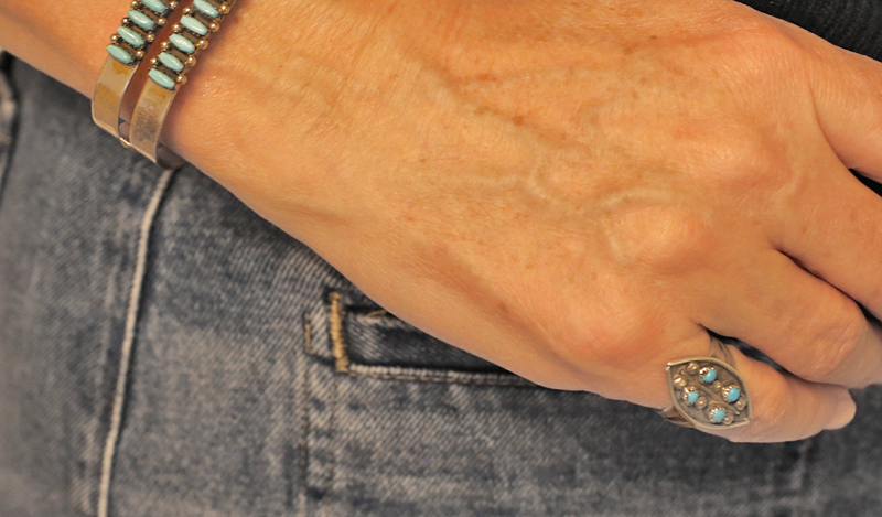 4 Stone Marquis Petit Point Ring