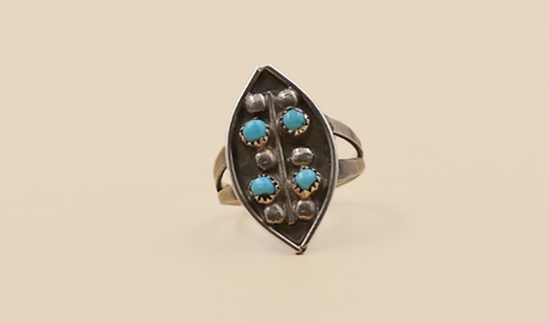 4 Stone Marquis Petit Point Ring