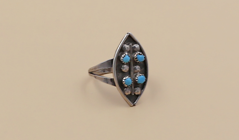 4 Stone Marquis Petit Point Ring