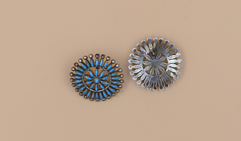 1970's Petit Point Cluster Earrings