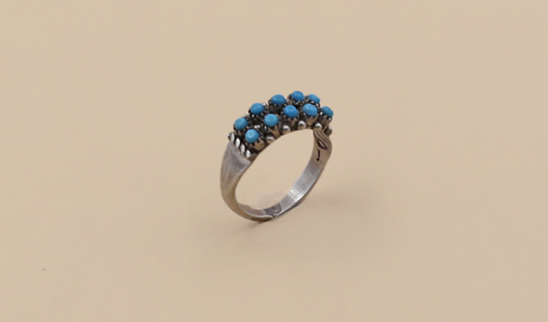 1960s Double Row Petit Point Ring