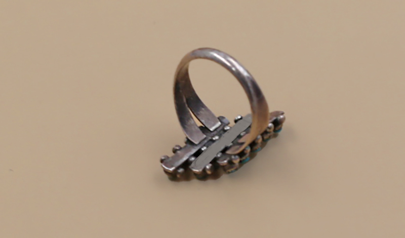 1970s Marquis Petit Point Ring