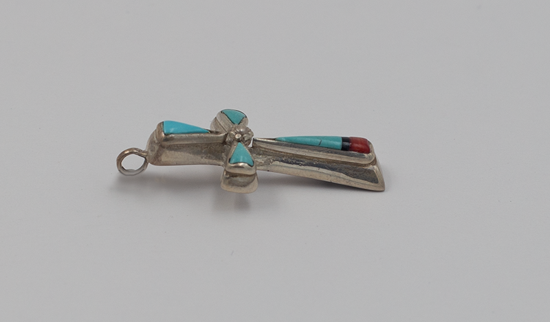 Raised Inlay Cross Pendant