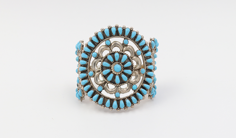 Floral Petit Point Zuni Cuff
