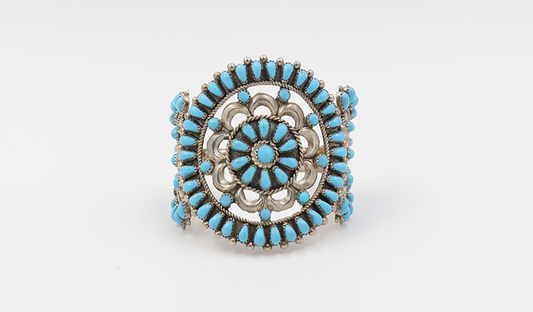 Floral Petit Point Zuni Cuff