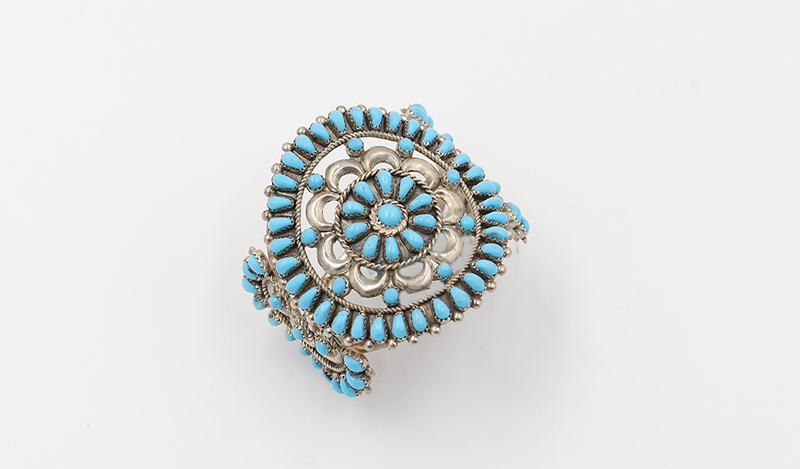 Floral Petit Point Zuni Cuff