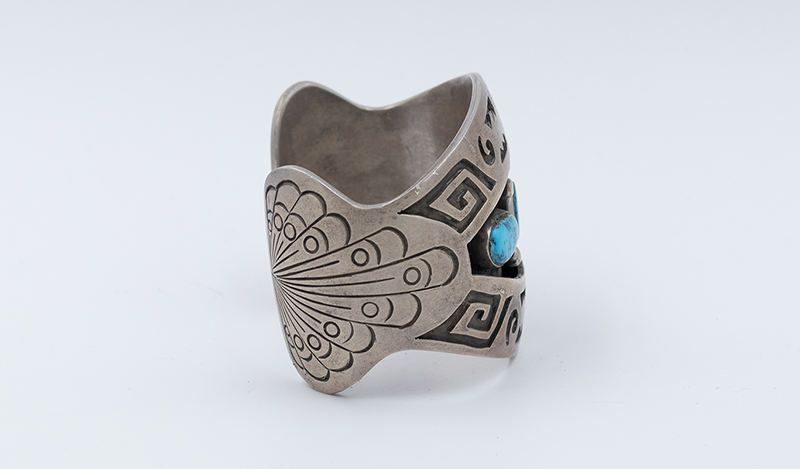 Vintage 1970's 3 Stone Overlay Cuff