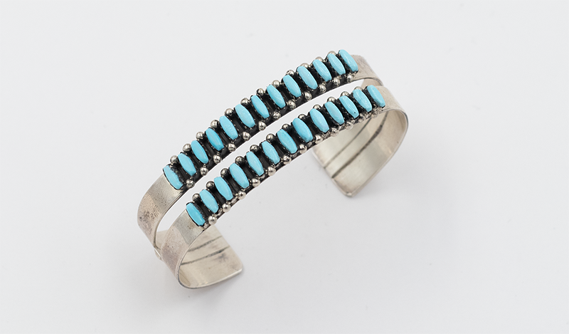 Vintage Petit Point Double Row Cuff