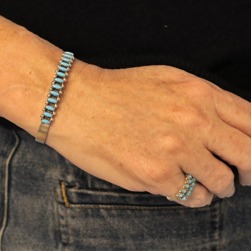 1960s Double Row Petit Point Ring