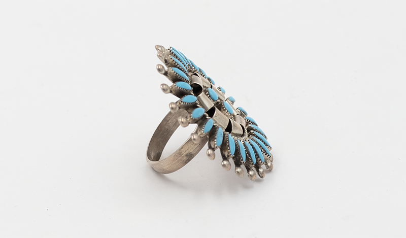Vintage Traditional Petit Point Ring