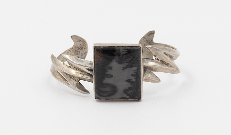 Vintage Lightning Bolt Petrified Wood Cuff