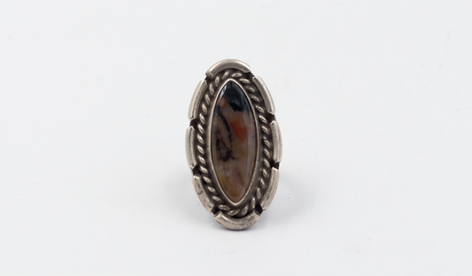Vintage Marquis Petrified Wood Ring