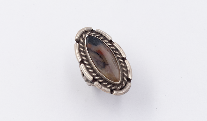 Vintage Marquis Petrified Wood Ring