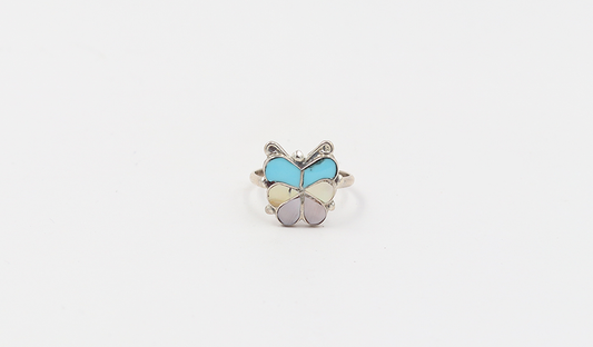 Small Inlay Butterfly Ring