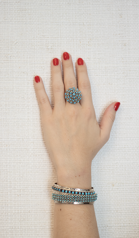 Single Row Petit Point Cuff with Handstamping
