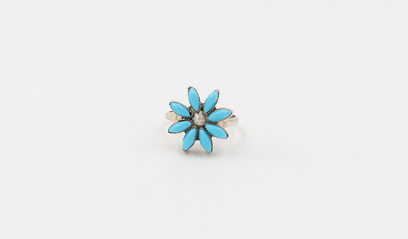 Turquoise Flower Cutout Ring