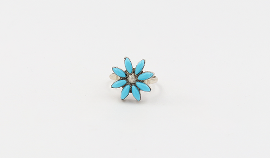 Turquoise Flower Cutout Ring