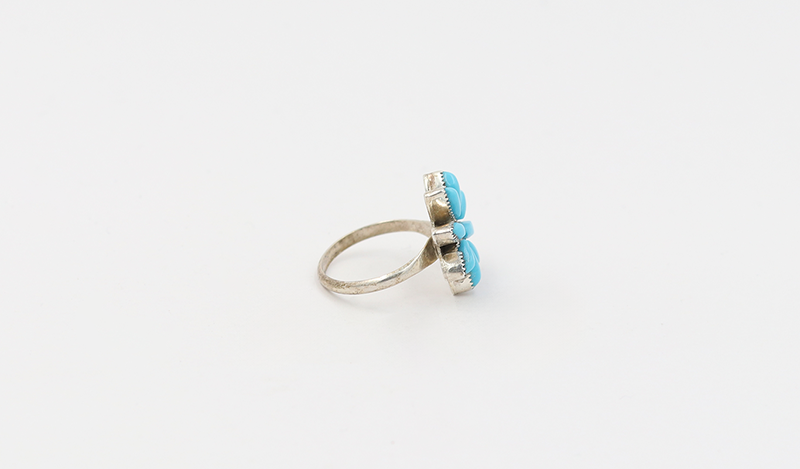 Turquoise Flower Cutout Ring