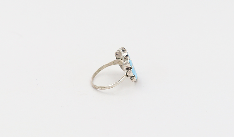 Turquoise Inlay SunFace Ring