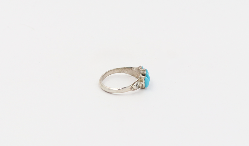 4 Stone Needlepoint Ring