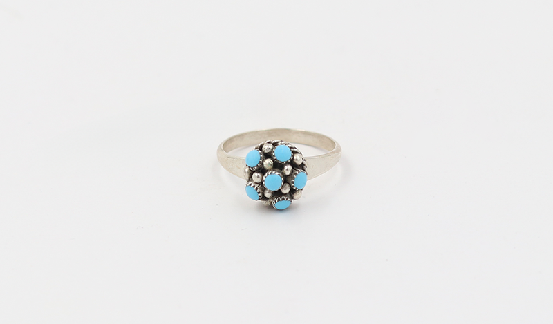 Tiny Turquoise Domed Ring