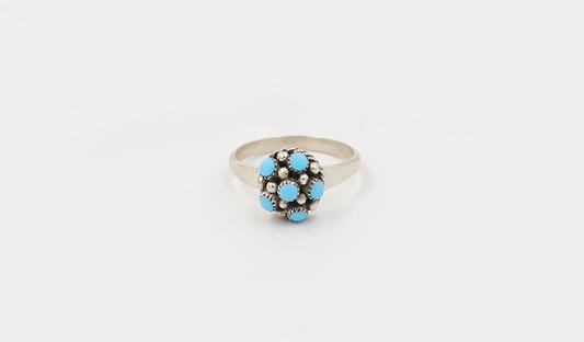 Tiny Turquoise Domed Ring