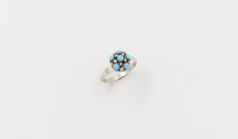 Tiny Turquoise Domed Ring