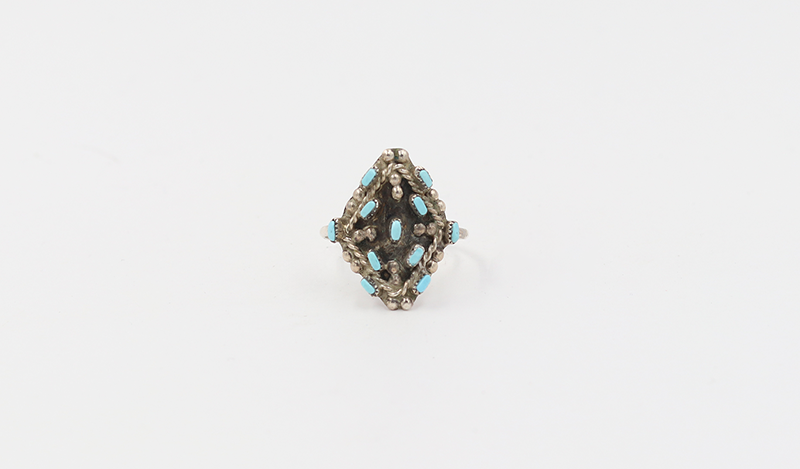 Diamond Shaped Needlepoint Ring