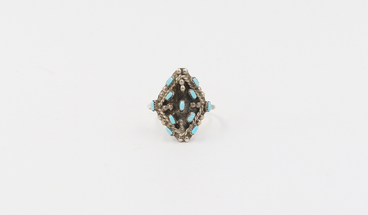 Diamond Shaped Needlepoint Ring