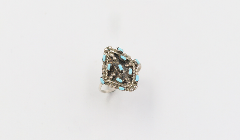Diamond Shaped Needlepoint Ring